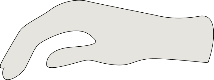 Stroking hand